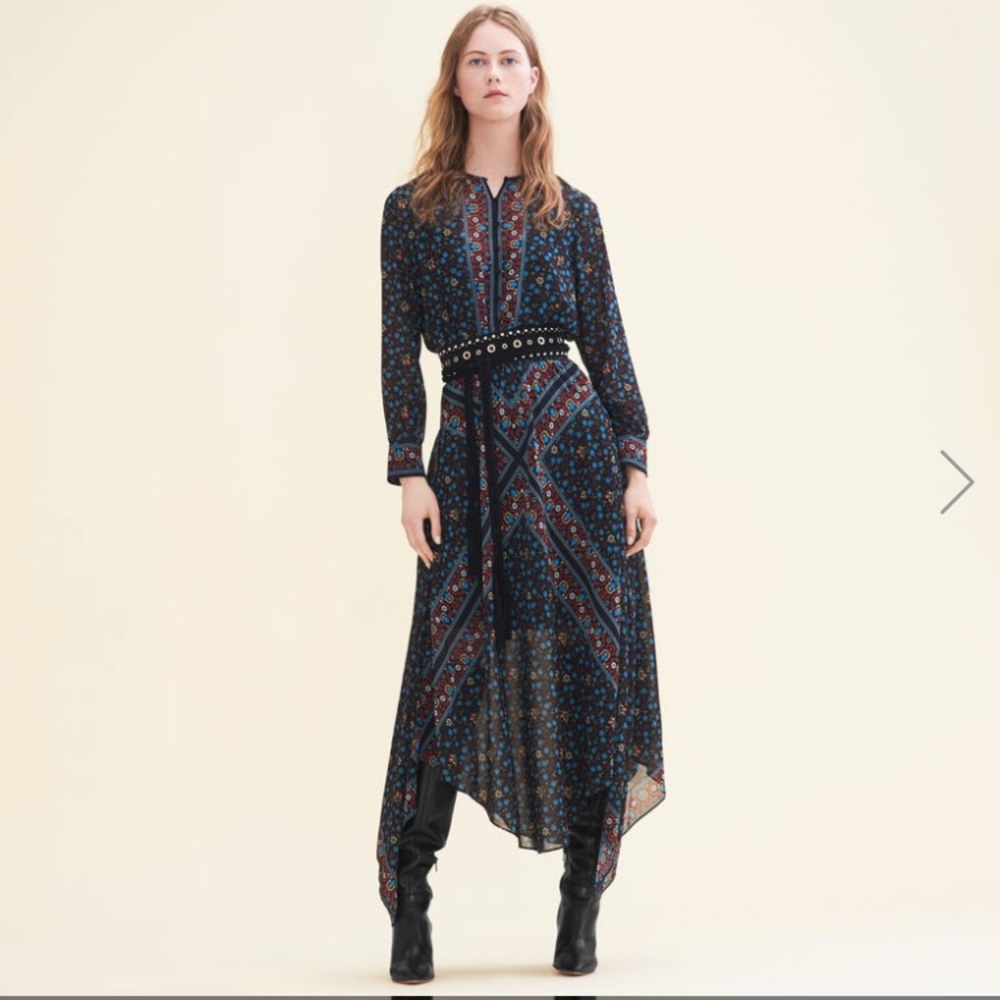 Maje Long printed dress